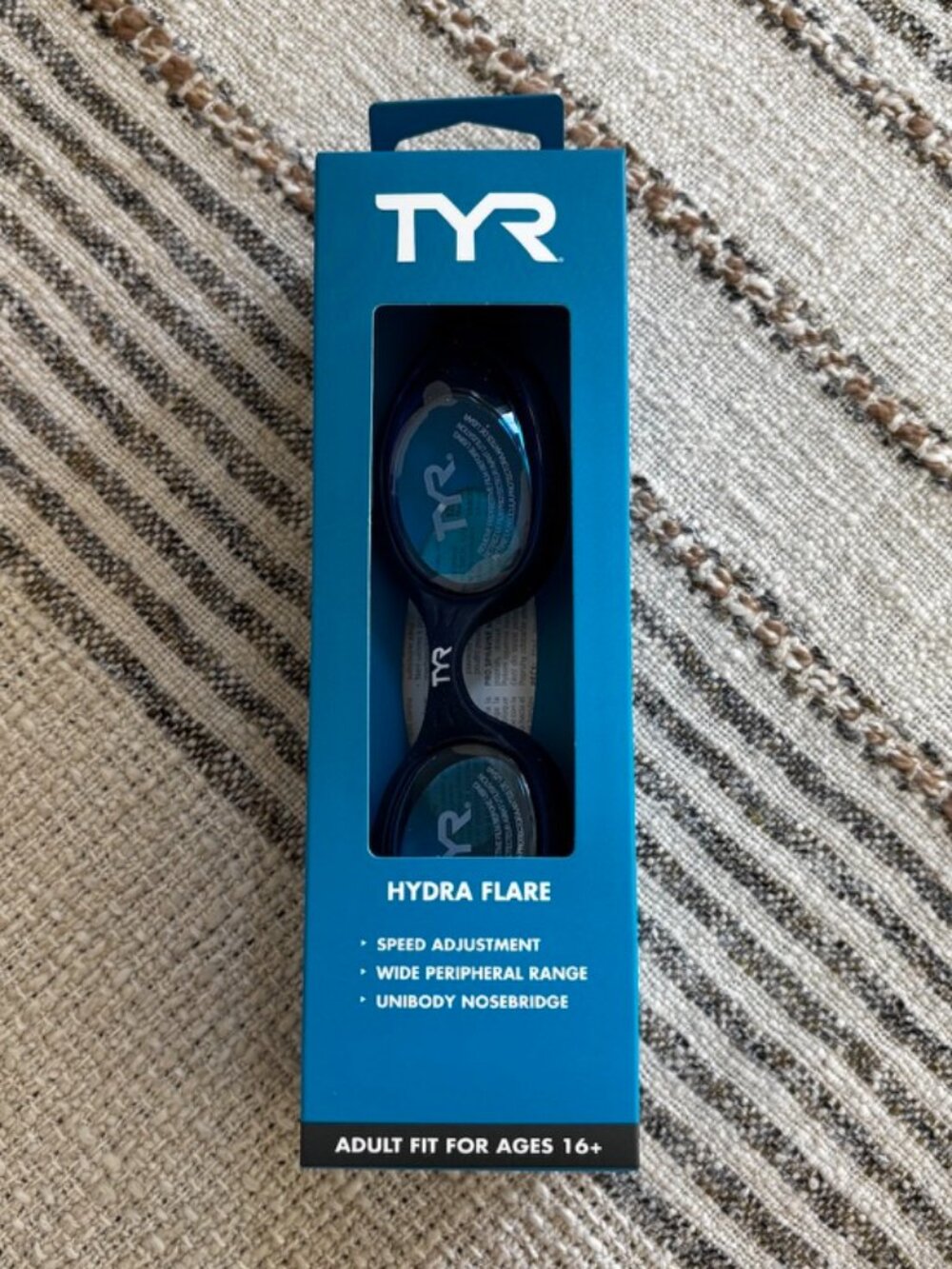 TYR Hydra Flare Adult Swim Goggles Blue New in Box